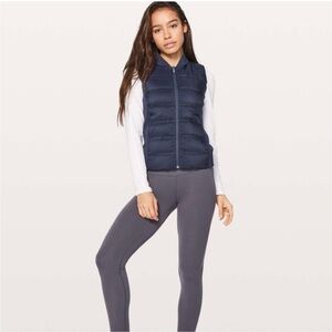 Lululemon down & around vest midnight navy size 4